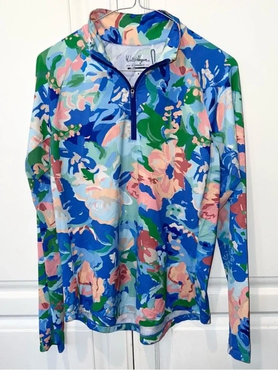 Walter Hagen Floral Golf 1/4 Zip UV Top S - Picture 5 of 10